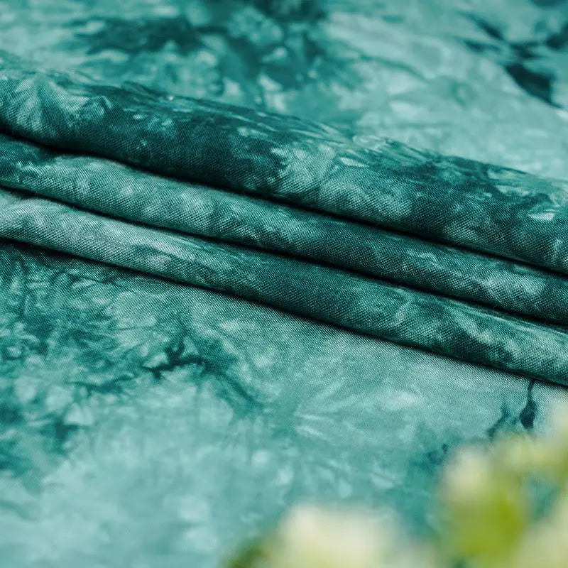 Tissu Popeline de Viscose Teint par Nouage au Mètre pour Confection de Robes ou de Voiles Musulmans, Vente en Gros, 50*140 cm/Pièce TJ0200