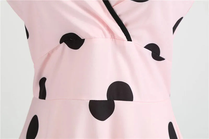 Woman Retro Dresses Audrey Hepburn 1950s 60s Rockabilly Polka Dot Bow Pinup Ball Grown Party Robe  Vestidos
