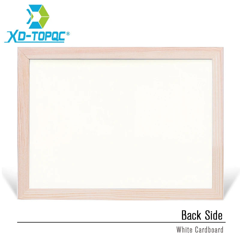 Tableau blanc magnétique effaçable à sec 30*40cm, cadre en bois, pour l'école et le bureau WB42