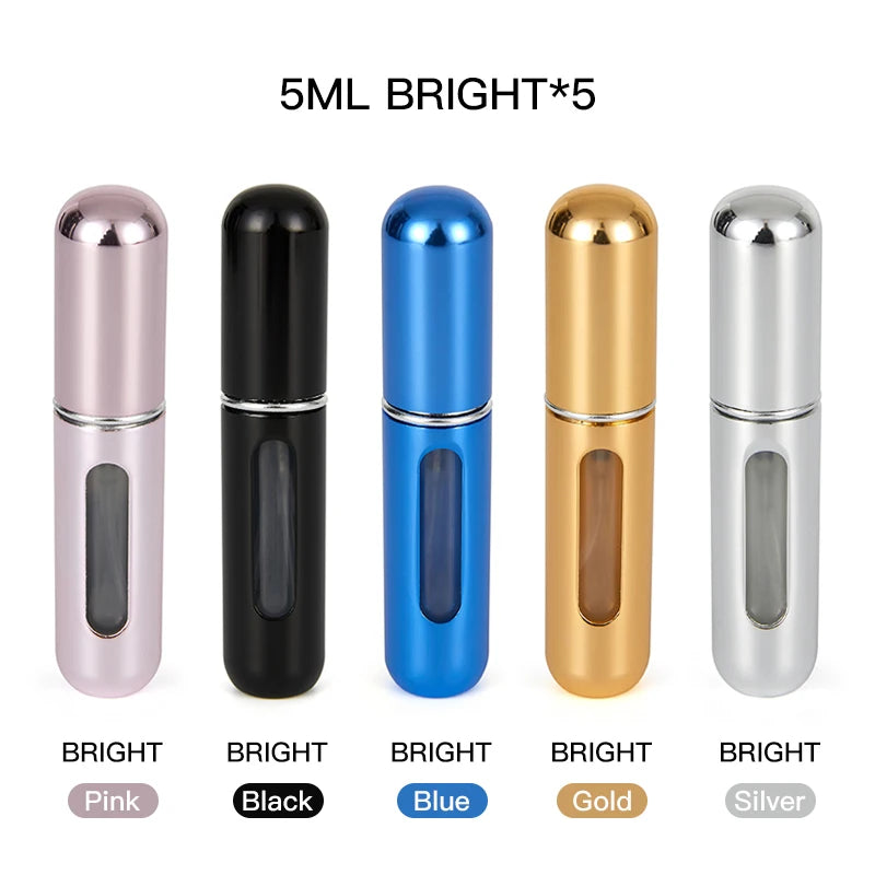 Flacon de parfum en set 8ml 5ml Bouteille rechargeable avec pompe de pulvérisation Conteneurs cosmétiques vides Atomiseur de voyage Livraison gratuite