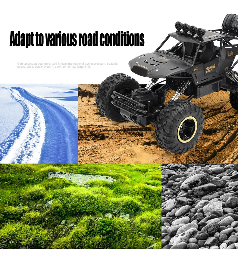 ZWN 1:12 / 1:16 4WD RC Auto mit LED-Lichtern 2.4G Funkfernsteuerung Autos Buggy Offroad-Kontroll-LKWs Jungen Spielzeug für Kinder