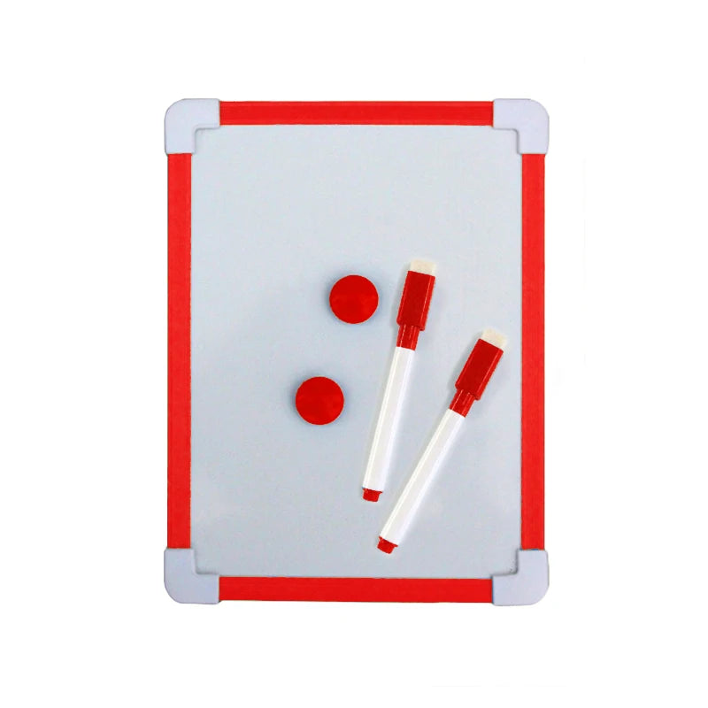 Tableau blanc magnétique pour enfants 20.5*15.6cm, 5 couleurs de cadre, mini tableau de dessin effaçable à sec, petites ardoises suspendues avec stylo