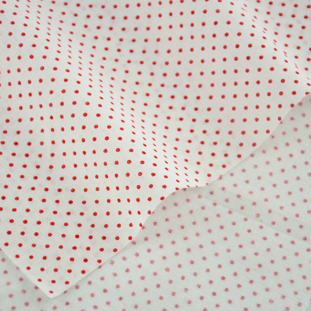 Schöner frischer rot bedruckter Stoff mit Blumenmustern, dünner Stoff aus 100 % Baumwolle, Patchwork für DIY-Bastelarbeiten, Heimtextilien, Meterware