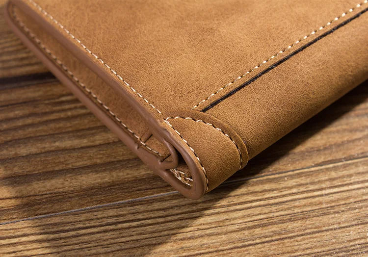 Neue Herren-Brieftasche Kurz Gefrostetes Leder Portemonnaie Retro Zweifach Faltbares Vertikales Portemonnaie Jugend Koreanisches Multi-Karten Portemonnaie 2022 Luxus Portemonnaie