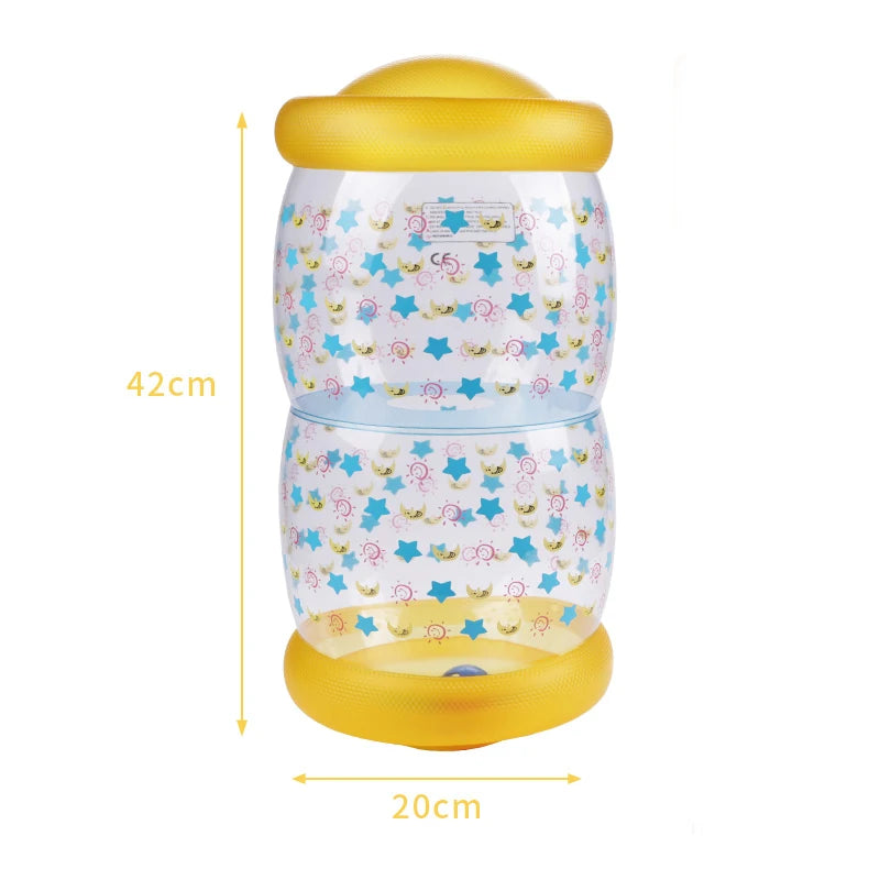 Krabbel-Lernrolle mit Glöckchen Kleinkind Stehend Früherziehungsspielzeug Aufblasbares Spielzeug Säuglingsrolle PVC Baby-Zappelspielzeug