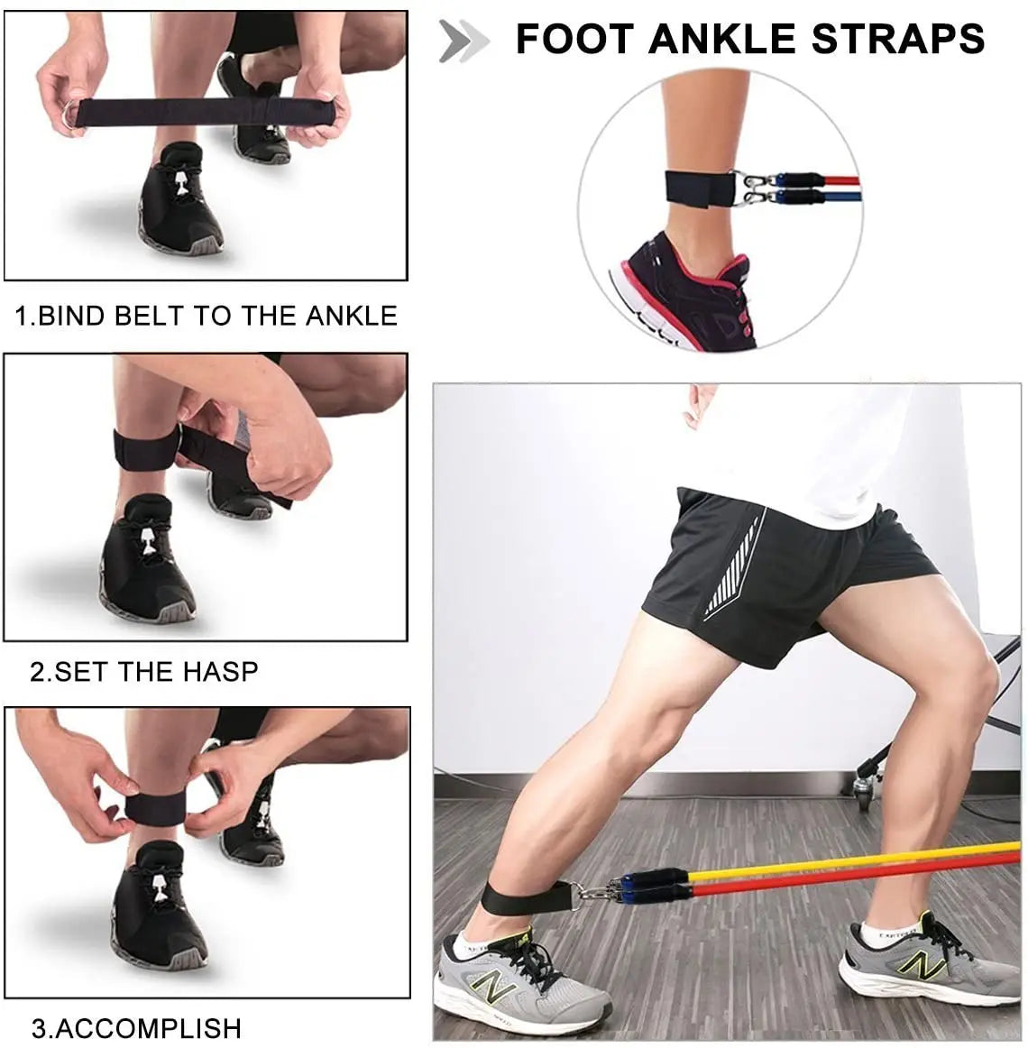 Kit de barre Pilates avec bandes de résistance Barre de yoga multifonctionnelle Kit de barre de résistance portable pour la maison pour des entraînements complets du corps
