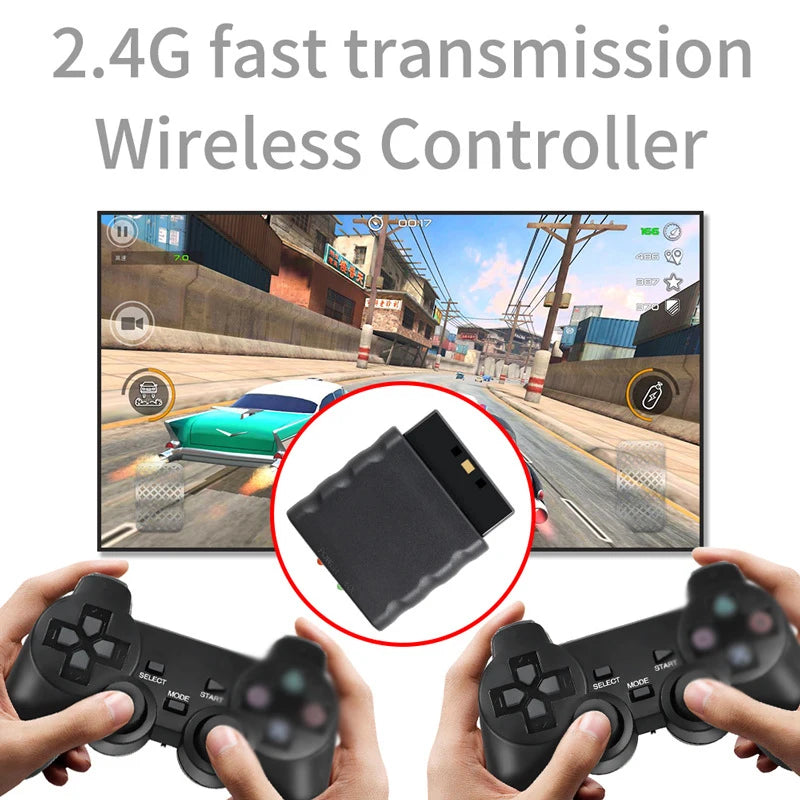 2.4G PS2 Controller Kabelloser Controller Für PS2/PS1 Gamepad Dual Vibration Shock Playstation 2 Joypad Joystick Steuerung USB PC