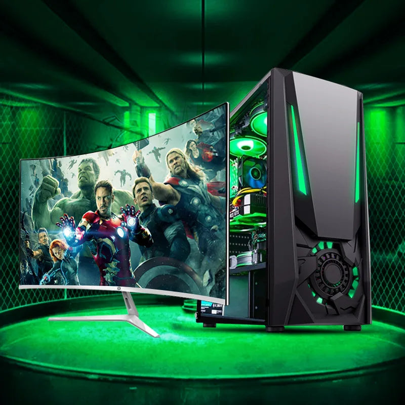 Aotesier Gaming PC A8 7680/ 8G/16G RAM 120G/500G SSD Windows 10 Pro Key Assembly Machine Cheap Gaming Desktop pc Computer gamer