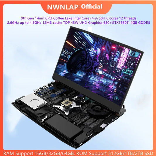 17,3 Zoll FHD IPS Gaming Laptop Intel i7-10750H Max GTX1650 Windows 10 PRO 32 GB 1 TB SSD Notebook Gamer PC Computer