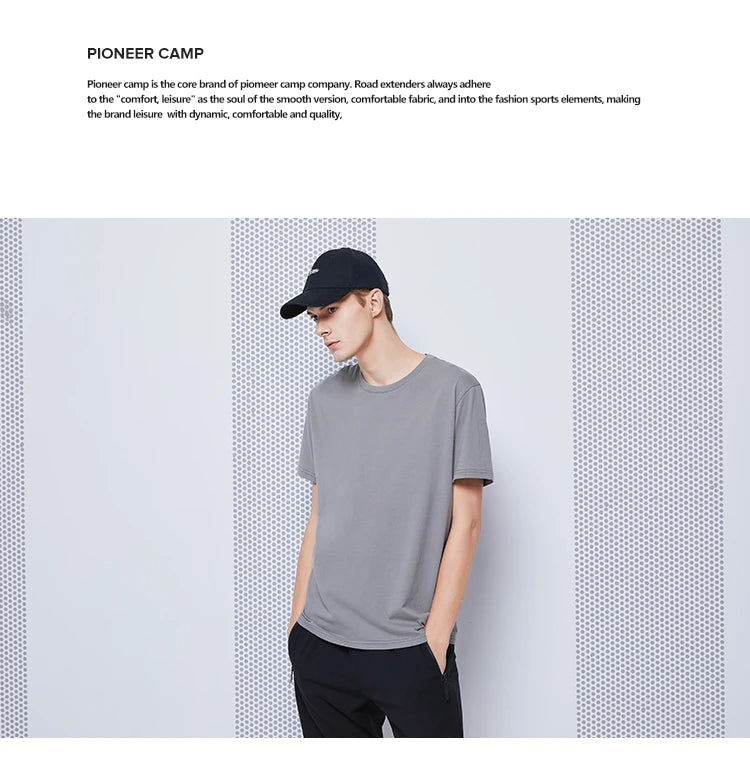 Pioneer Camp 5er-Set Einfaches Herren-T-Shirt Unifarben 100% Baumwolle T-Shirts Herren Neu eingetroffen Kurzarm Herren T-Shirt Einfach Täglich Casual