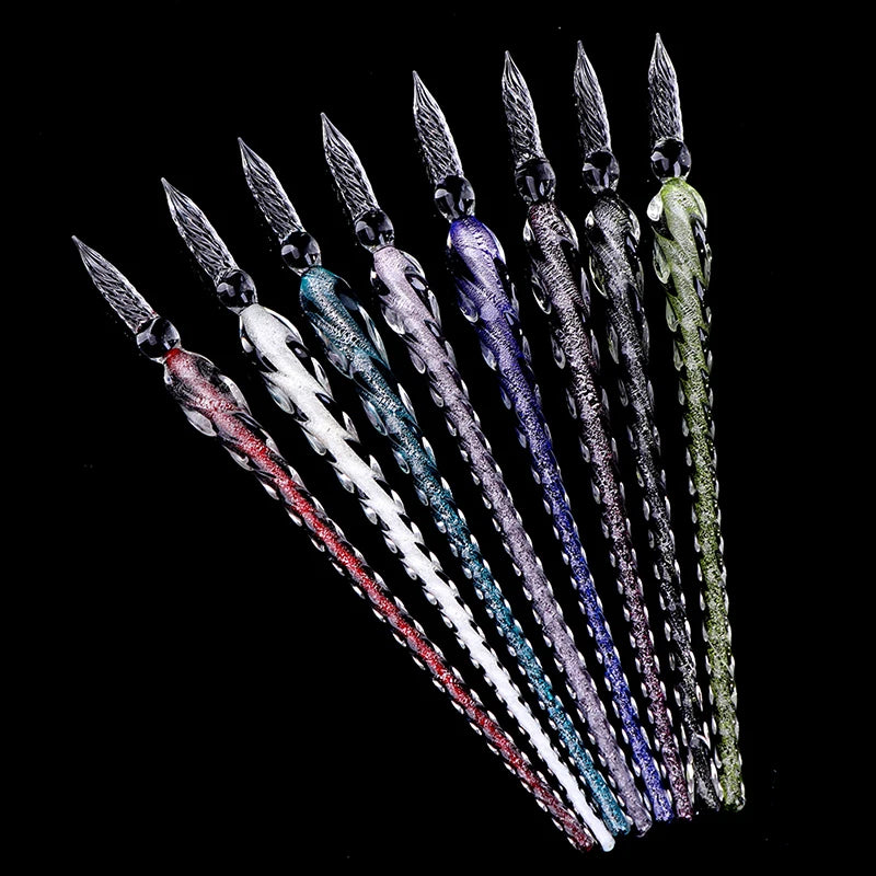 1 Pc Vintage Glass Dip Dipping Pen Signature Filling Ink Fountain Pens Glass Drip Fountain Pen