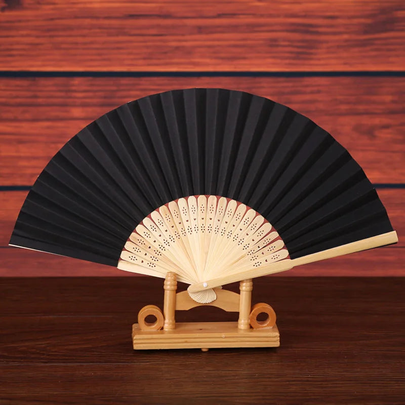 Éventails pliants portables en papier et bambou, blancs, à faire soi-même, pour la calligraphie, la peinture, décoration de mariage, cadeaux de mariage