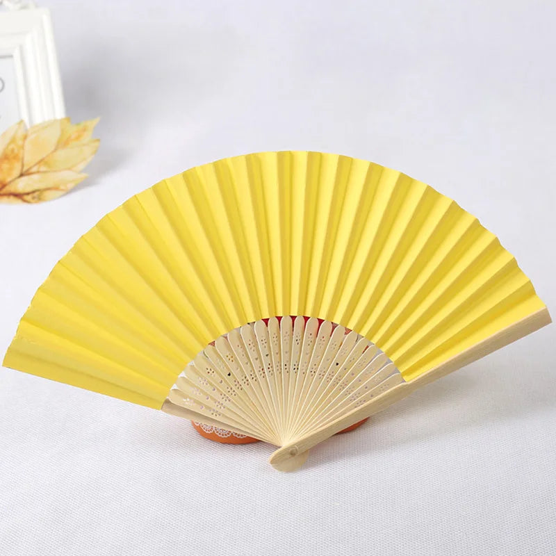 Éventails pliants portables en papier et bambou, blancs, à faire soi-même, pour la calligraphie, la peinture, décoration de mariage, cadeaux de mariage