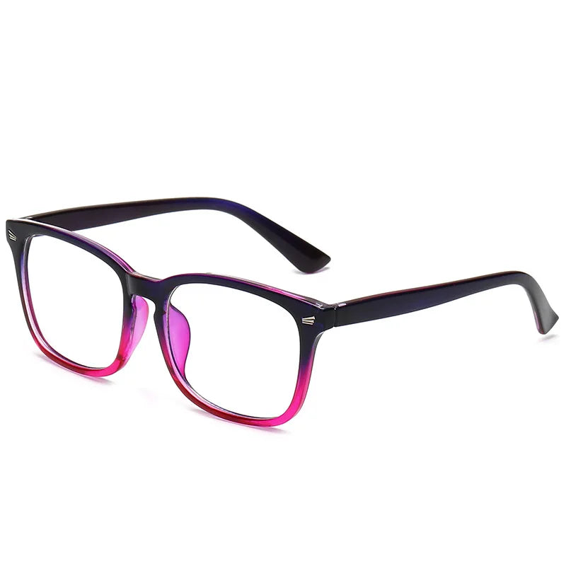 Lunettes anti-lumière bleue lunettes d'ordinateur carrées lunettes simples monture complète pour hommes et femmes protection contre les radiations