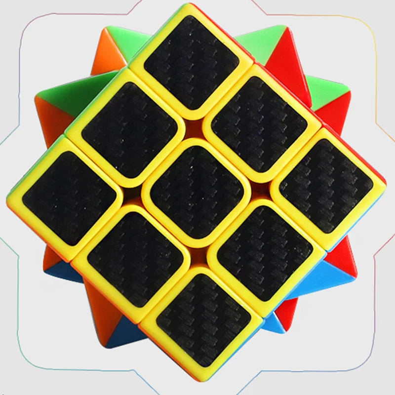 Cube magique autocollant en fibre de carbone 3x3x3 et 2x2, puzzle de vitesse 3x3 Cubo Magico, jouets éducatifs pour enfants, cadeaux