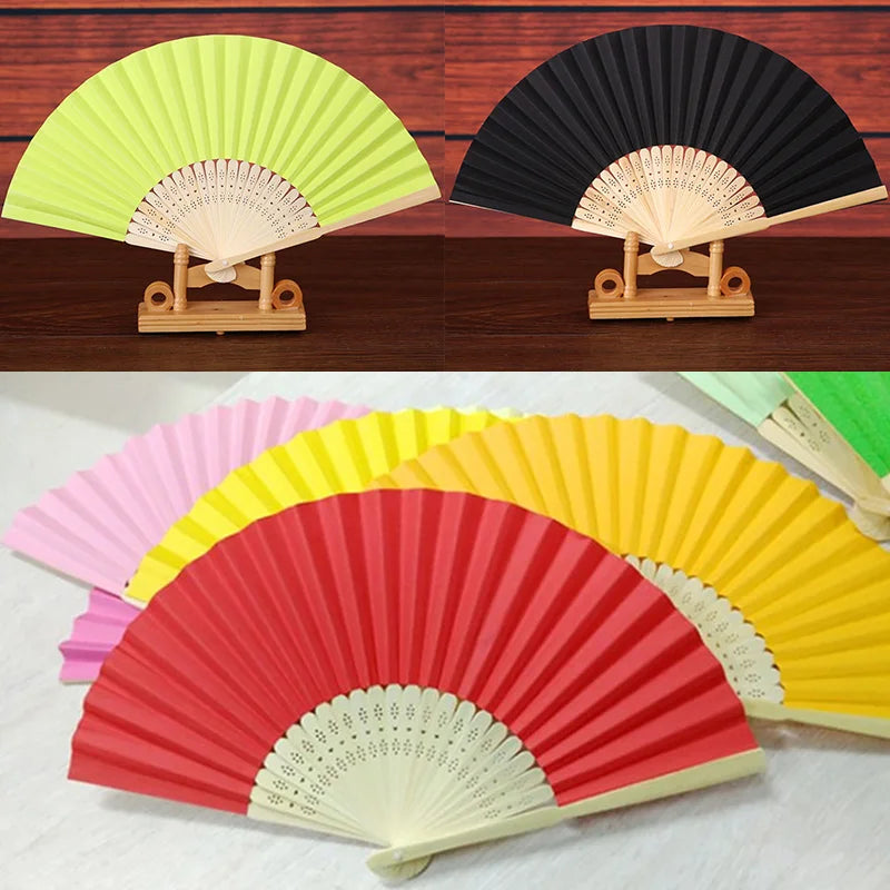 Éventails pliants portables en papier et bambou, blancs, à faire soi-même, pour la calligraphie, la peinture, décoration de mariage, cadeaux de mariage