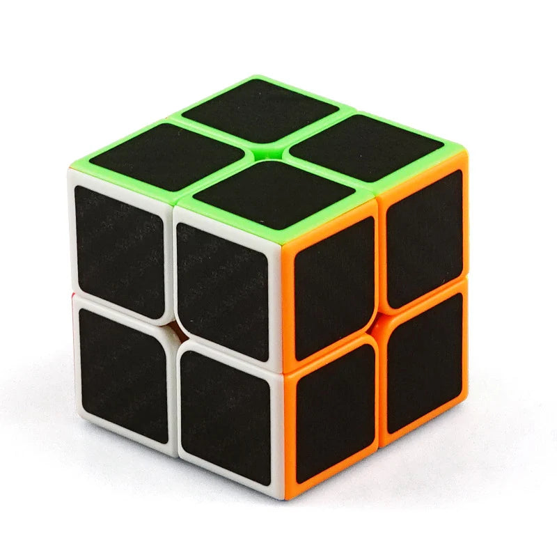 Cube magique autocollant en fibre de carbone 3x3x3 et 2x2, puzzle de vitesse 3x3 Cubo Magico, jouets éducatifs pour enfants, cadeaux