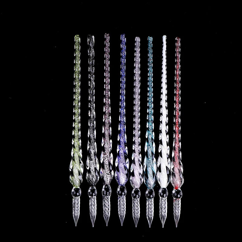 1 Pc Vintage Glass Dip Dipping Pen Signature Filling Ink Fountain Pens Glass Drip Fountain Pen