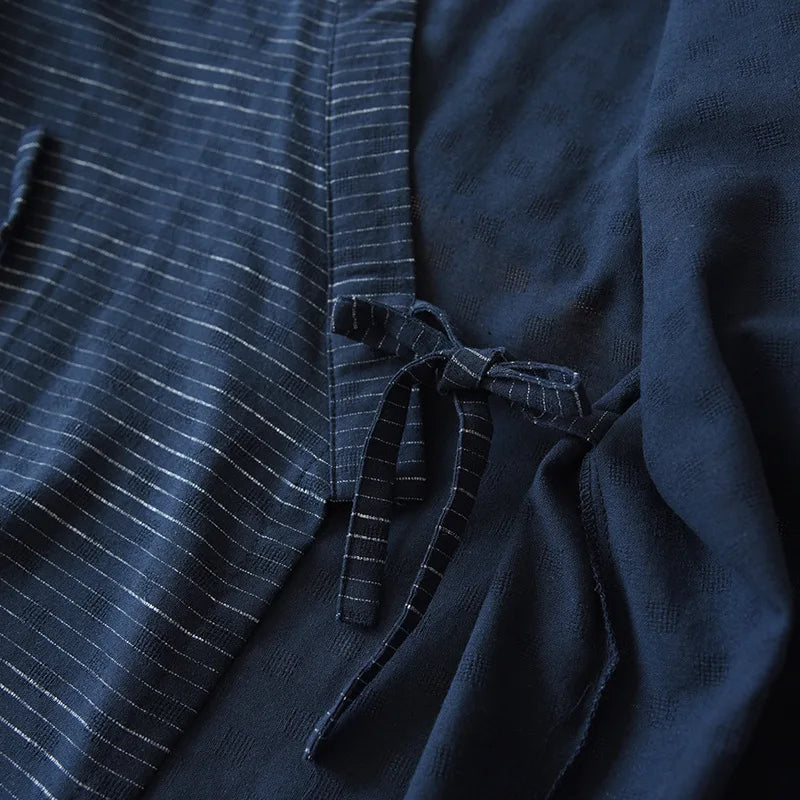 Neuer japanischer Kimono Kurzarm-Shorts-Anzug Herren Pyjama Zweiteiler Sommer Baumwolle Yukata Übergröße Bademantel Nachtwäsche für Herren