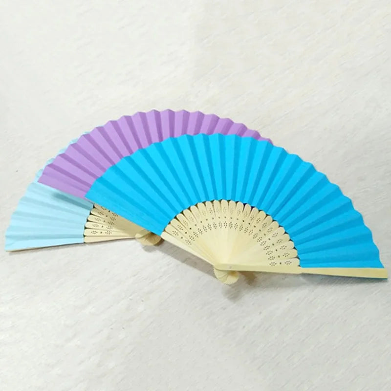 Éventails pliants portables en papier et bambou, blancs, à faire soi-même, pour la calligraphie, la peinture, décoration de mariage, cadeaux de mariage