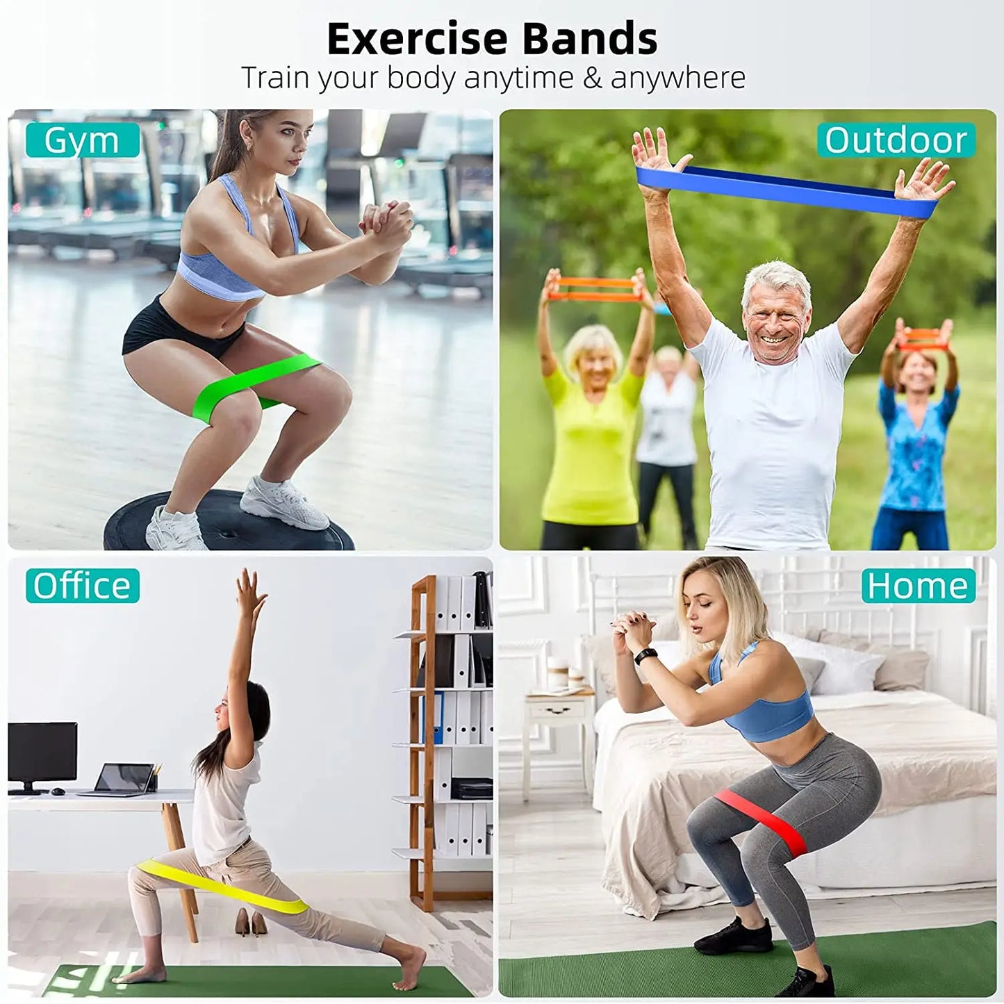 360lbs Fitness Übungen Widerstandsbänder Set Elastische Tubes Zugseil Yogaband Trainingsausrüstung für Zuhause Fitnessstudio Gewicht