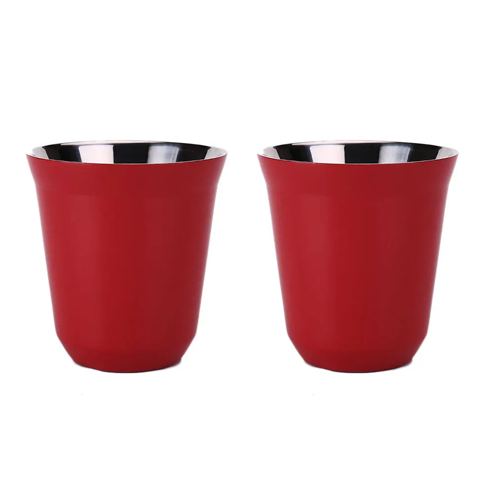 Tasses à espresso 80 ML/160 ML en acier inoxydable 304, tasses à café isothermes à double paroi, lavables au lave-vaisselle, tasses de petite capacité