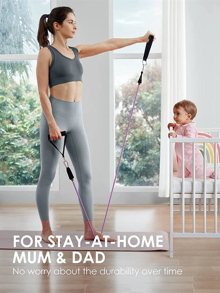 360lbs Fitness Übungen Widerstandsbänder Set Elastische Tubes Zugseil Yogaband Trainingsausrüstung für Zuhause Fitnessstudio Gewicht
