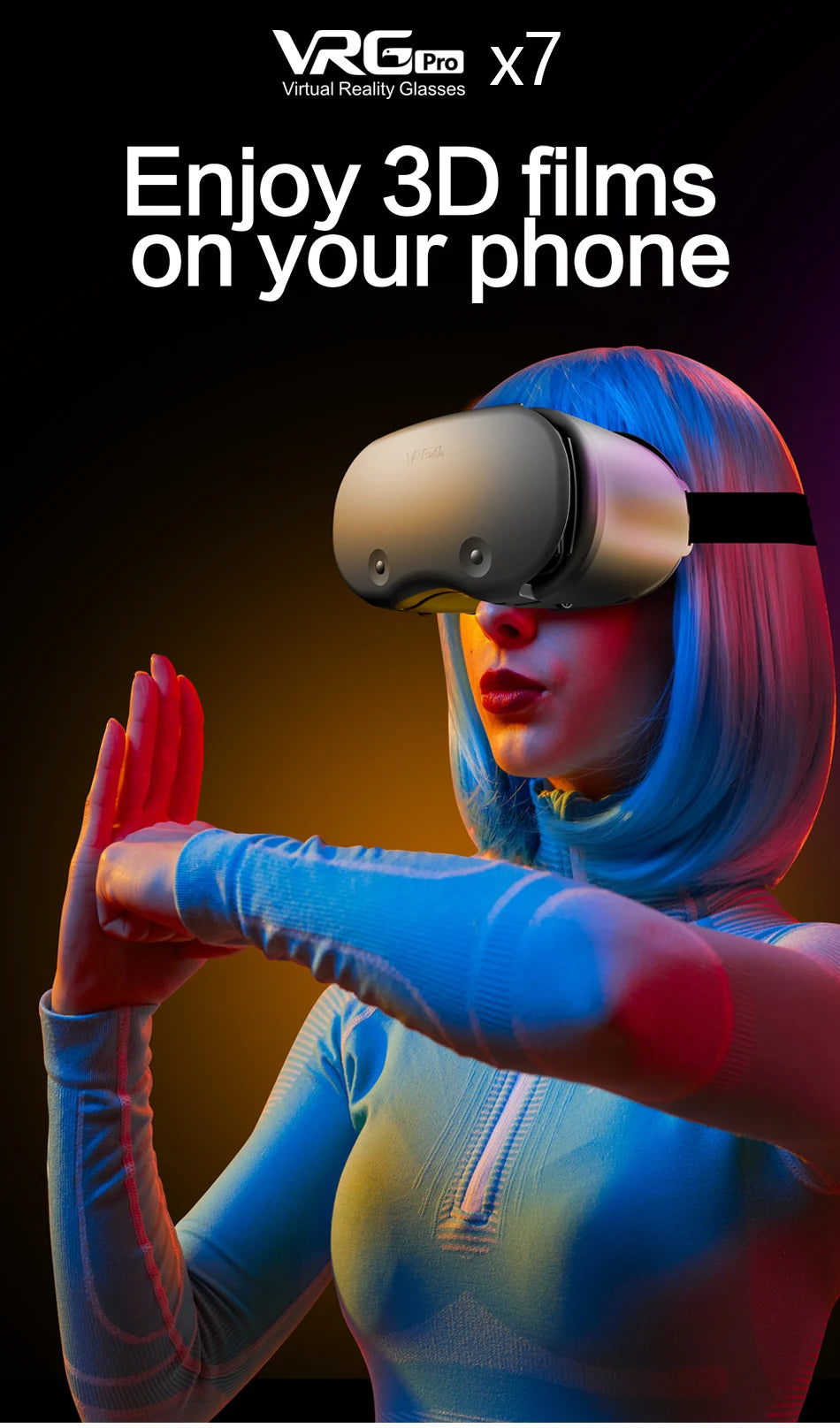 3D Virtual Reality VR Brille für iPhone Android Smartphone Handy Helm Headset mit echten Linsen Goggles Geräte