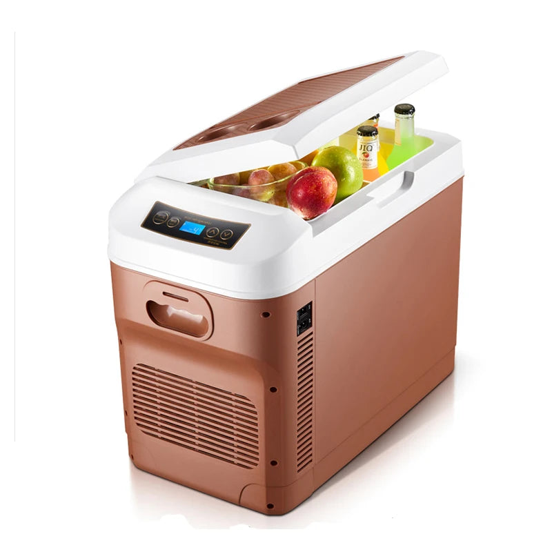 15L/20L Mini-Kühlschrank 12/24V 100-240V Getränkekühler Heizung Warmhaltefunktion Frischhaltebox für Auto Zuhause Picknick Camping 0~65 Grad