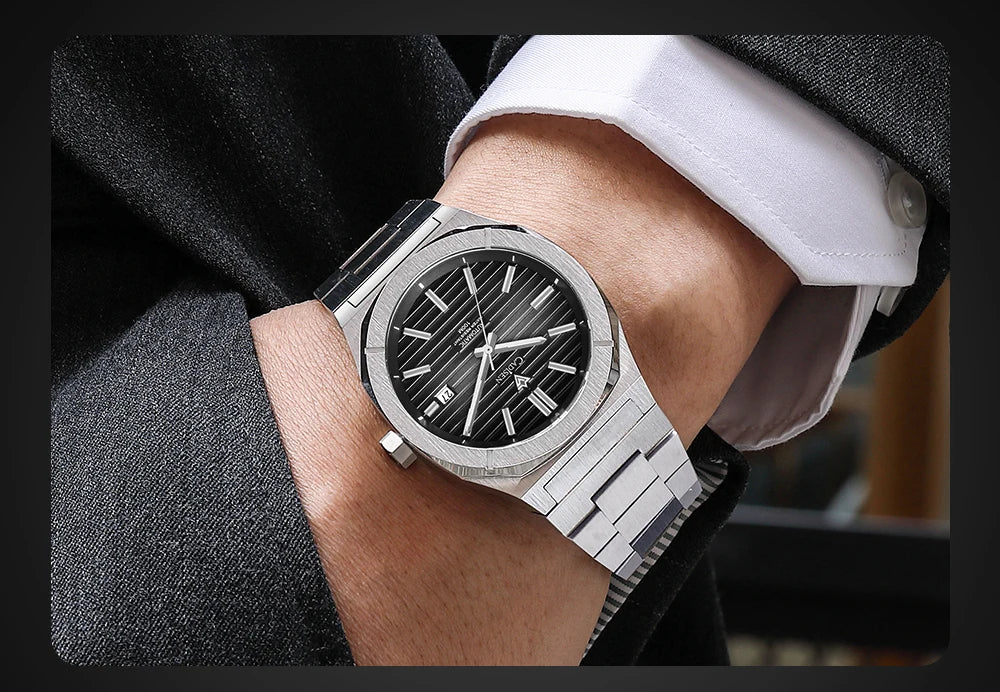 CADISEN Taucheruhr Retro Luxus Saphirglas MIYOTA 8215 Deutscher Designer Herren Automatikuhr Mechanisch 10Bar Wasserdicht Leuchtend