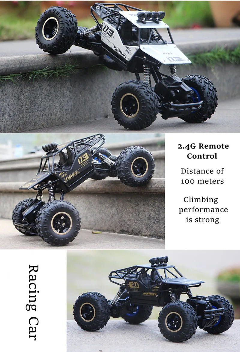 ZWN 1:12 / 1:16 4WD RC Auto mit LED-Lichtern 2.4G Funkfernsteuerung Autos Buggy Offroad-Kontroll-LKWs Jungen Spielzeug für Kinder