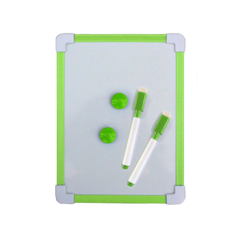 Tableau blanc magnétique pour enfants 20.5*15.6cm, 5 couleurs de cadre, mini tableau de dessin effaçable à sec, petites ardoises suspendues avec stylo