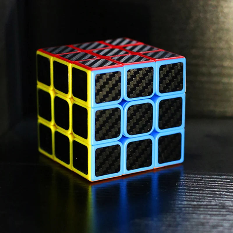 Cube magique autocollant en fibre de carbone 3x3x3 et 2x2, puzzle de vitesse 3x3 Cubo Magico, jouets éducatifs pour enfants, cadeaux