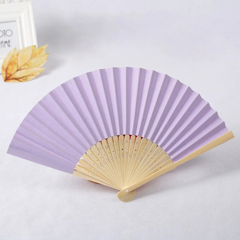 Éventails pliants portables en papier et bambou, blancs, à faire soi-même, pour la calligraphie, la peinture, décoration de mariage, cadeaux de mariage