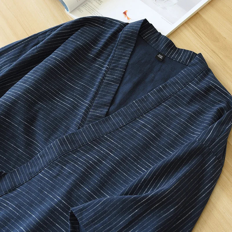 Neuer japanischer Kimono Kurzarm-Shorts-Anzug Herren Pyjama Zweiteiler Sommer Baumwolle Yukata Übergröße Bademantel Nachtwäsche für Herren