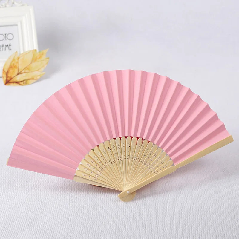 Éventails pliants portables en papier et bambou, blancs, à faire soi-même, pour la calligraphie, la peinture, décoration de mariage, cadeaux de mariage