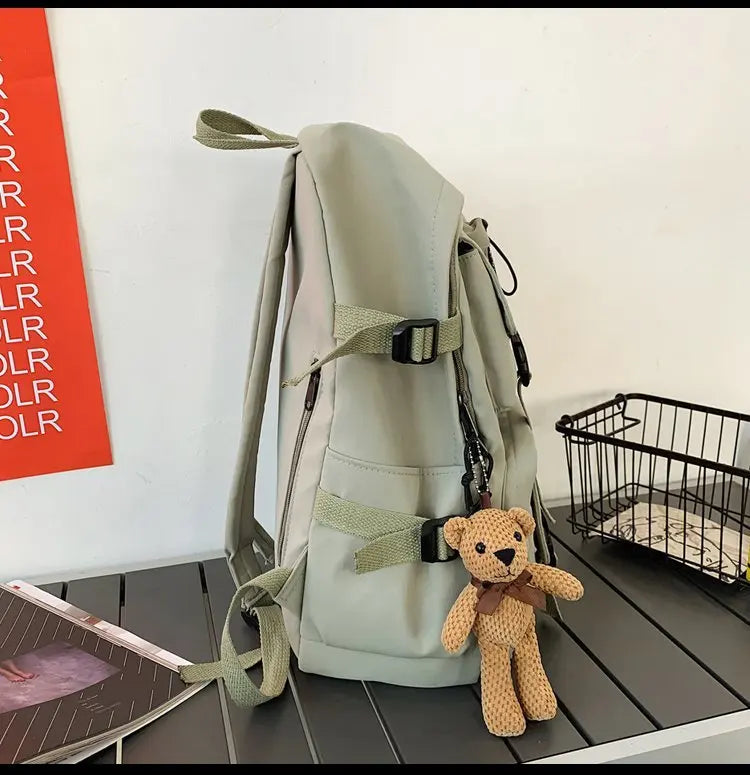 Mehrere Taschen Rucksack Herren Segeltuch Schnalle Designer Tasche Teenager Laptop Rucksäcke Studenten College Schultaschen Für Frauen