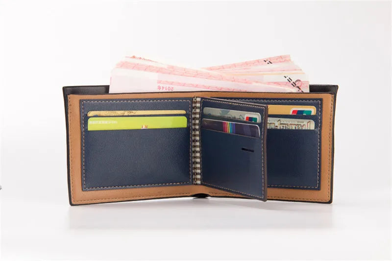 Neue Herren-Brieftasche Kurz Gefrostetes Leder Portemonnaie Retro Zweifach Faltbares Vertikales Portemonnaie Jugend Koreanisches Multi-Karten Portemonnaie 2022 Luxus Portemonnaie