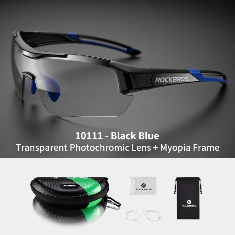 ROCKBROS Lunettes de cyclisme photochromiques Lunettes de vélo VTT Homme Lunettes de soleil Sport Lunettes de protection Cyclisme sur route