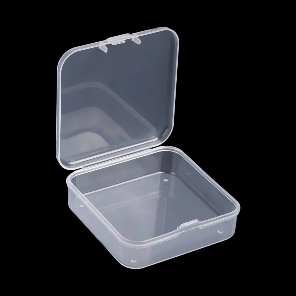 Square Round Plastic Transparent Storage Box Small Items Sundries Organizer Case Jewelry Beads Container Box Tools Accessories