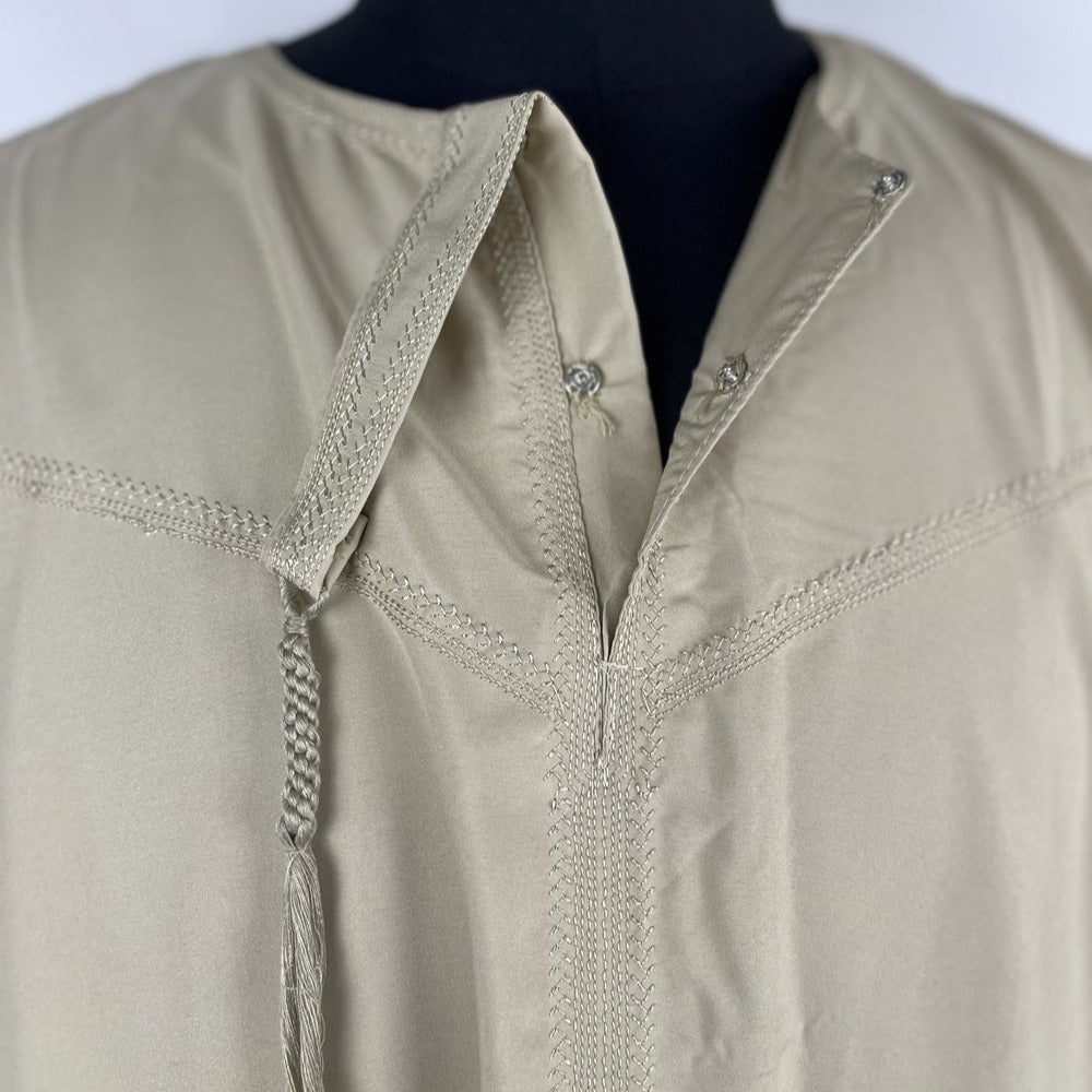 Nouvelle robe longue à manches longues pour hommes musulmans Abaya Daffah Jubba Thobe Pakistan Arabie Saoudite Caftan Islamique Vêtement de prière Afghane