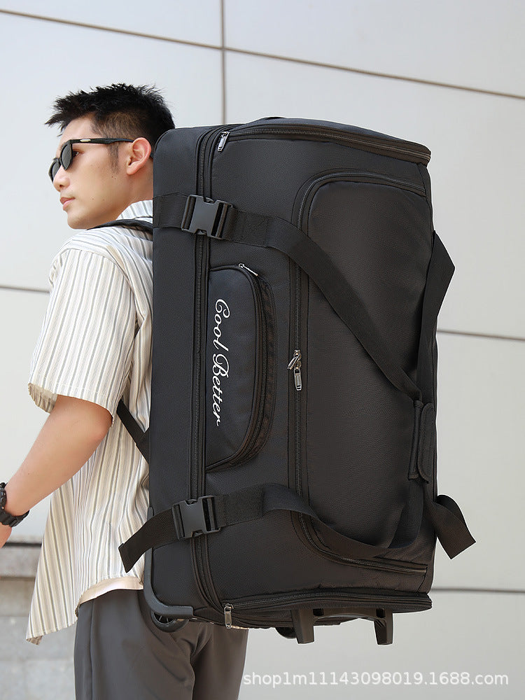 Valise à roulettes COLENARA en tissu Oxford Sac trolley 34 pouces Essentiels de voyage en famille Sac de rangement multifonctionnel Valise pour homme
