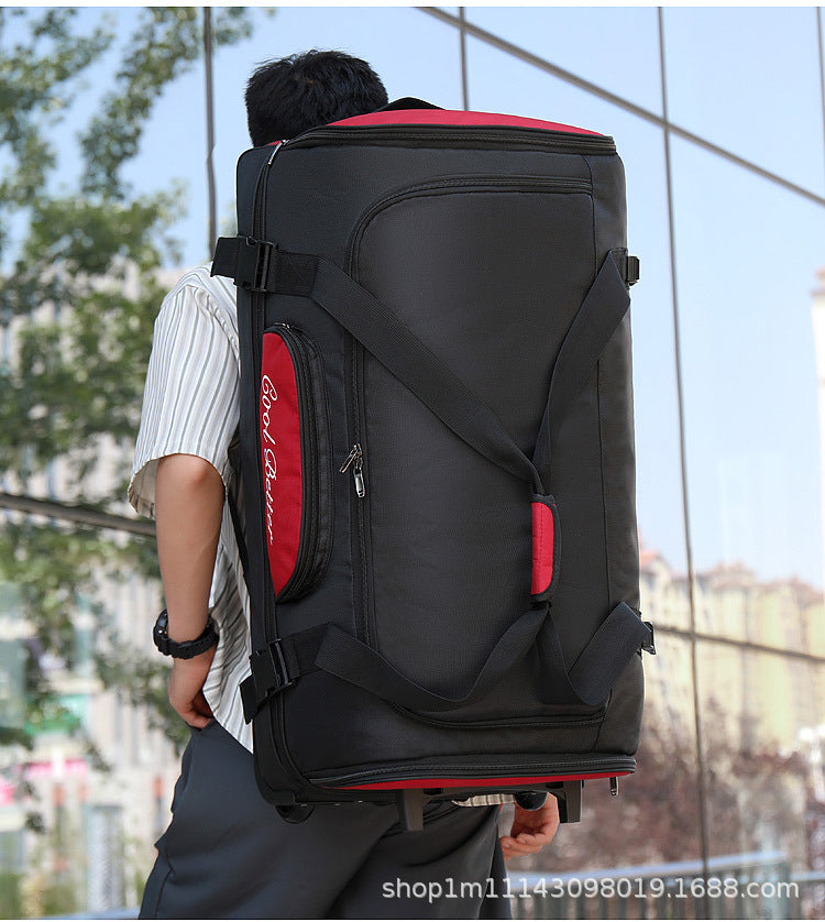 Valise à roulettes COLENARA en tissu Oxford Sac trolley 34 pouces Essentiels de voyage en famille Sac de rangement multifonctionnel Valise pour homme