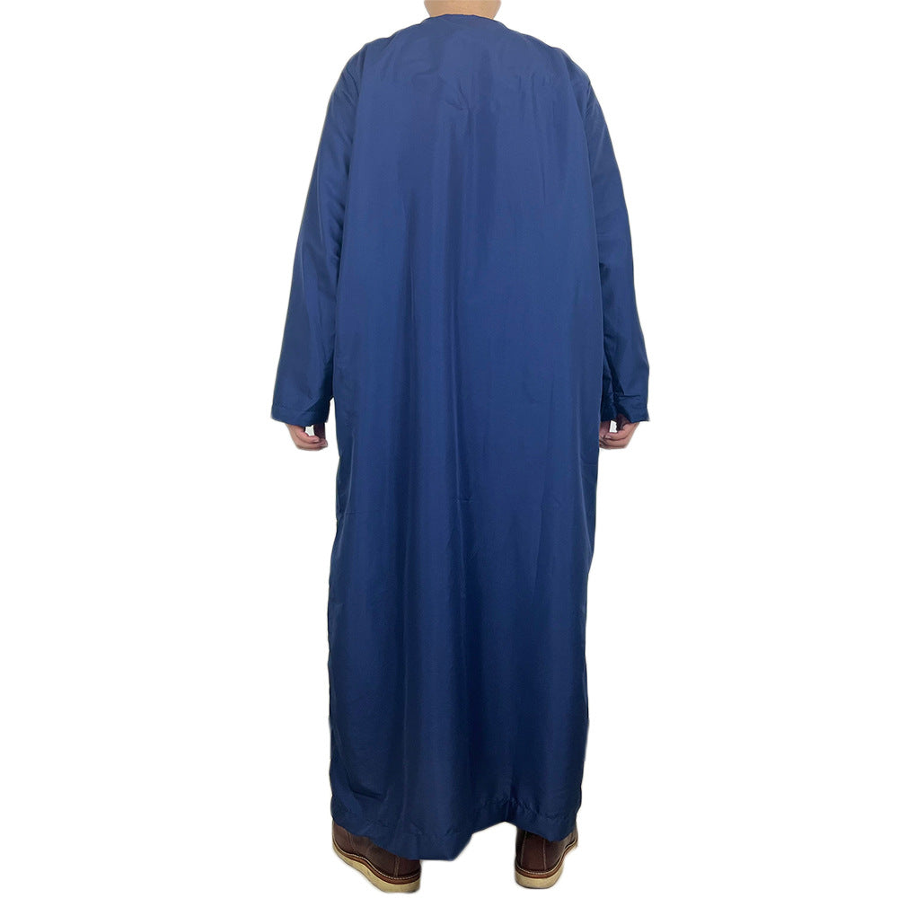 Nouvelle robe longue à manches longues pour hommes musulmans Abaya Daffah Jubba Thobe Pakistan Arabie Saoudite Caftan Islamique Vêtement de prière Afghane