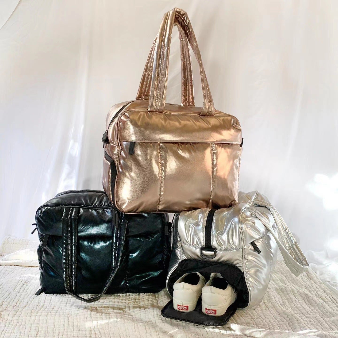 Daunen-Reisetasche Großraum Damen Umhängetaschen Multifunktionale große Kapazität Nass-Trocken-Trennung Handtasche Reisetaschen Damen