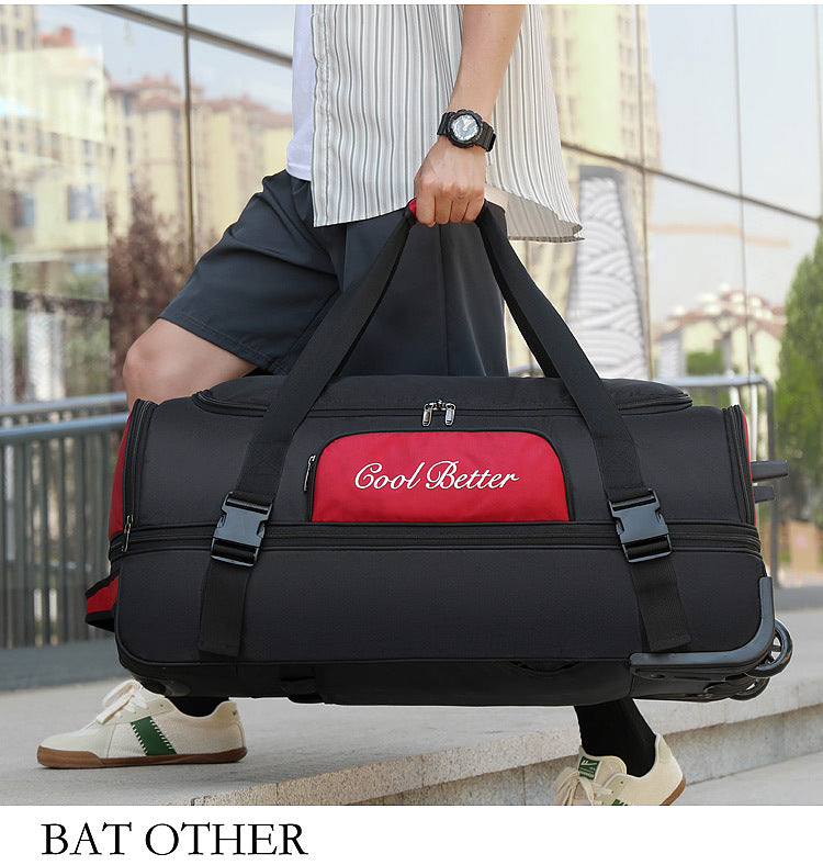 Valise à roulettes COLENARA en tissu Oxford Sac trolley 34 pouces Essentiels de voyage en famille Sac de rangement multifonctionnel Valise pour homme