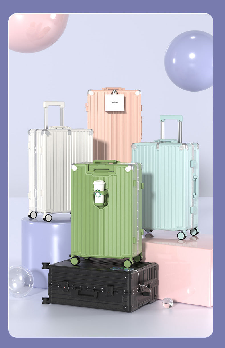 COLENARA 20"22"24"26 Zoll hochwertiger Koffer USB-Ladefunktion Boarding Box Multifunktionaler Trolley-Koffer Handgepäck Reisegepäck