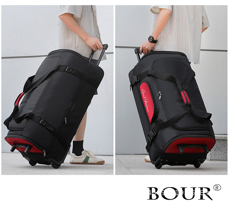 Valise à roulettes COLENARA en tissu Oxford Sac trolley 34 pouces Essentiels de voyage en famille Sac de rangement multifonctionnel Valise pour homme