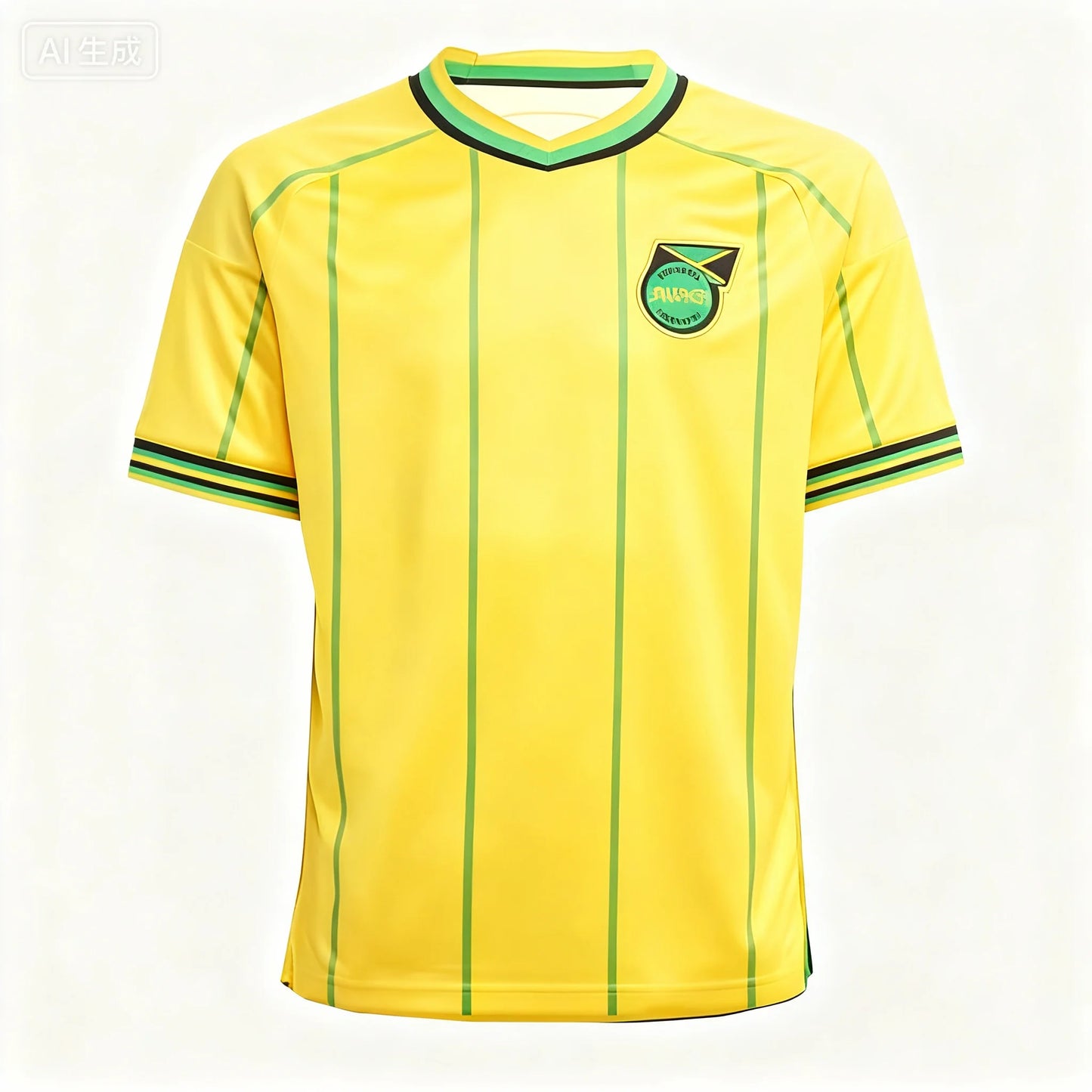 Nouvel été hommes nouveau maillot de football Jamaïque Sport de plein air lâche séchage rapide à manches courtes entraînement décontracté fitness vêtement haut