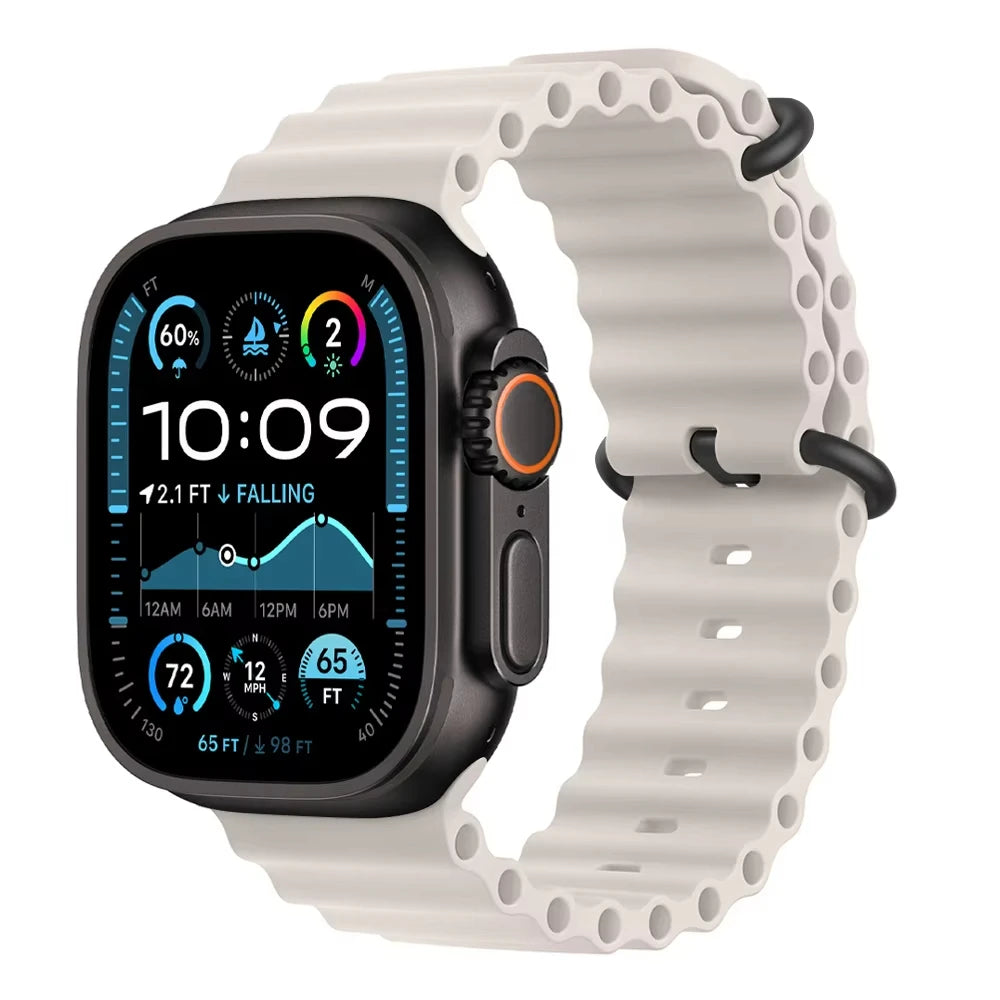 Offizielles Ocean Armband für Apple Watch Ultra 3 2 49mm 46mm 44mm 40mm 42 41 45 Sportarmband iWatch Series 11 10 9 7 8 6 SE3